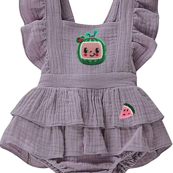 Cocomelon Ruffles Romper Easter Birthday Outfit Dress Clothes Bodysuit - Picture 1 of 5